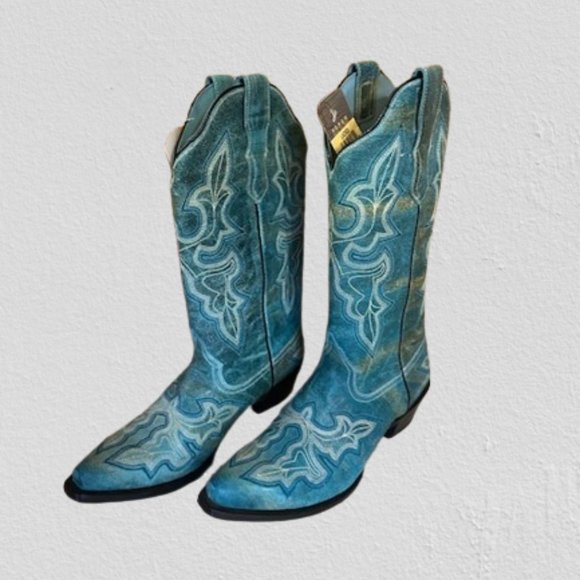 ❤️HOST PICK❤️ Roper Blue All Over Embroidery Western Boots  4214   NWOB Boutique - Picture 2 of 8